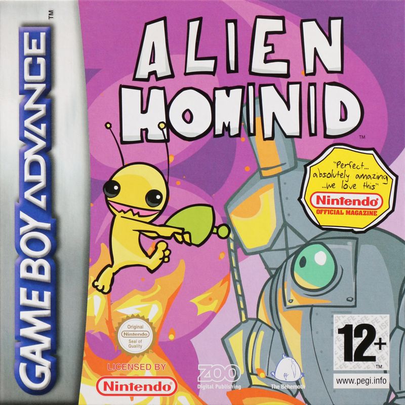 Alien Hominid box art for GameBoy Advance